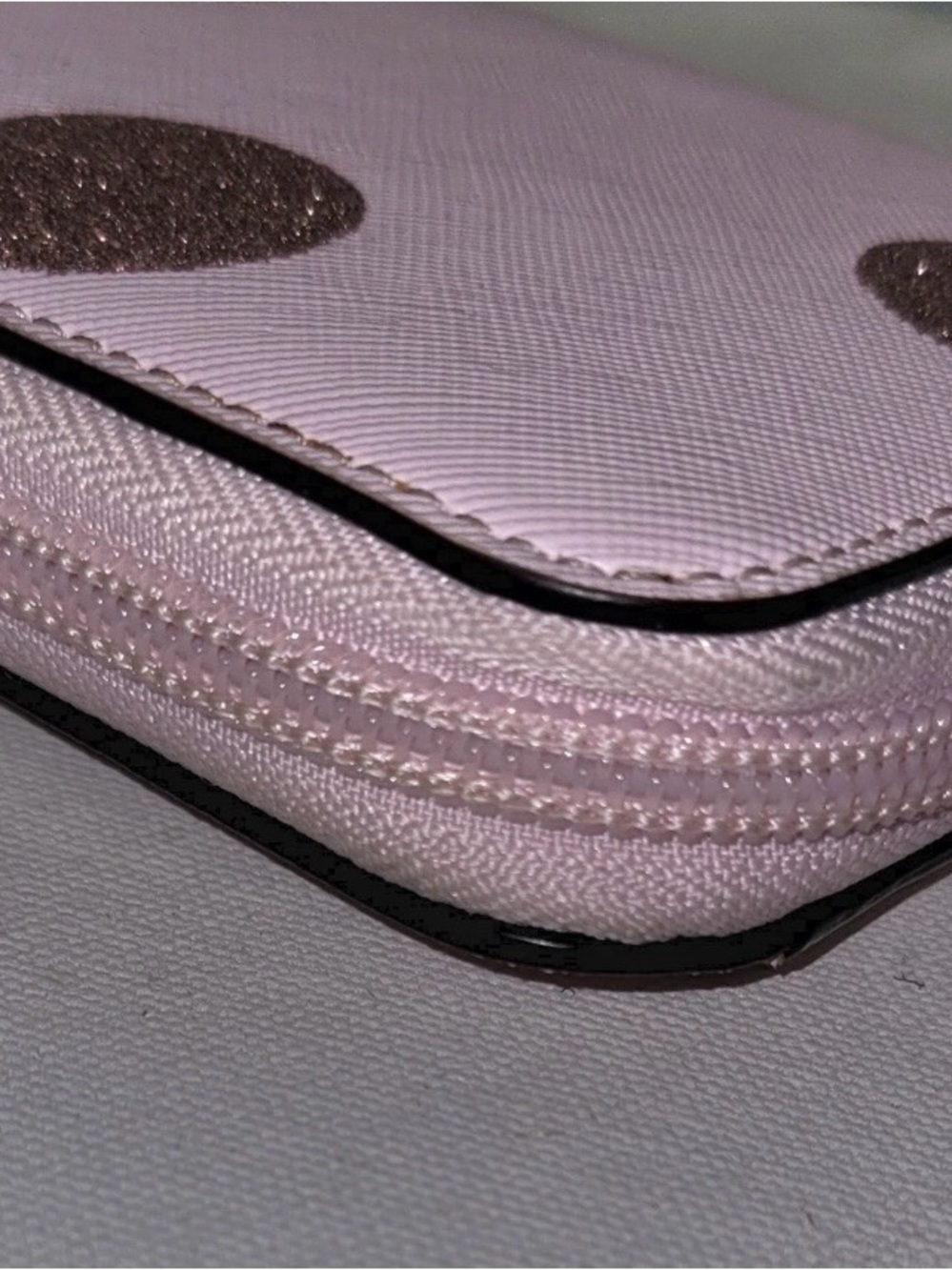 Kate Spade Pink Glitter Dot Continental Wallet - Picture 7 of 16